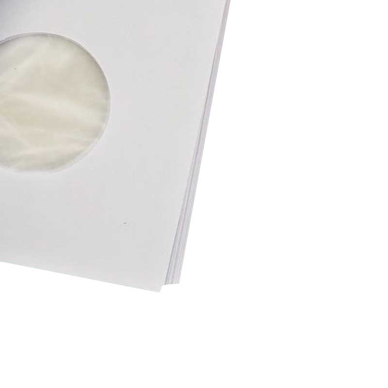 pochettes vinyle papier 45t doublées antistatiques avec trou central